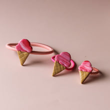 Afbeelding in Gallery-weergave laden, Haarelastiekje ijsje medium