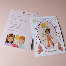 Afbeelding in Gallery-weergave laden, Uitnodiging kinderfeestje - bloemen en vlinders