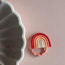 Afbeelding in Gallery-weergave laden, Haarelastiekje regenboog perzik
