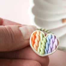 Afbeelding in Gallery-weergave laden, Haarelastiekje gevlochten hartje pastel