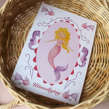 Afbeelding in Gallery-weergave laden, Uitnodiging kinderfeestje - zeemeerminnen