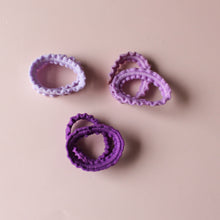 Afbeelding in Gallery-weergave laden, Haarelastiekjes lila - set van 6