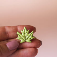 Afbeelding in Gallery-weergave laden, Haarelastiekje herfstblad donker groen medium