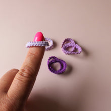 Afbeelding in Gallery-weergave laden, Haarelastiekjes lila - set van 6