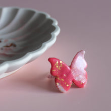 Afbeelding in Gallery-weergave laden, Haarelastiekje vlinder roze met goud