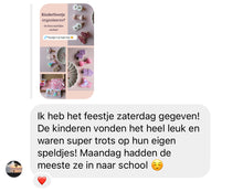 Afbeelding in Gallery-weergave laden, DIY haaraccessoires kinderfeestje set eenhoorns en regenbogen review