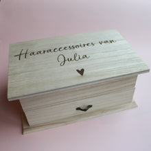 Afbeelding in Gallery-weergave laden, Grote luxe bewaarkist haaraccessoires met naam