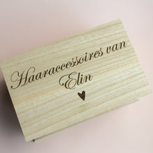 Afbeelding in Gallery-weergave laden, Grote luxe bewaarkist haaraccessoires met naam