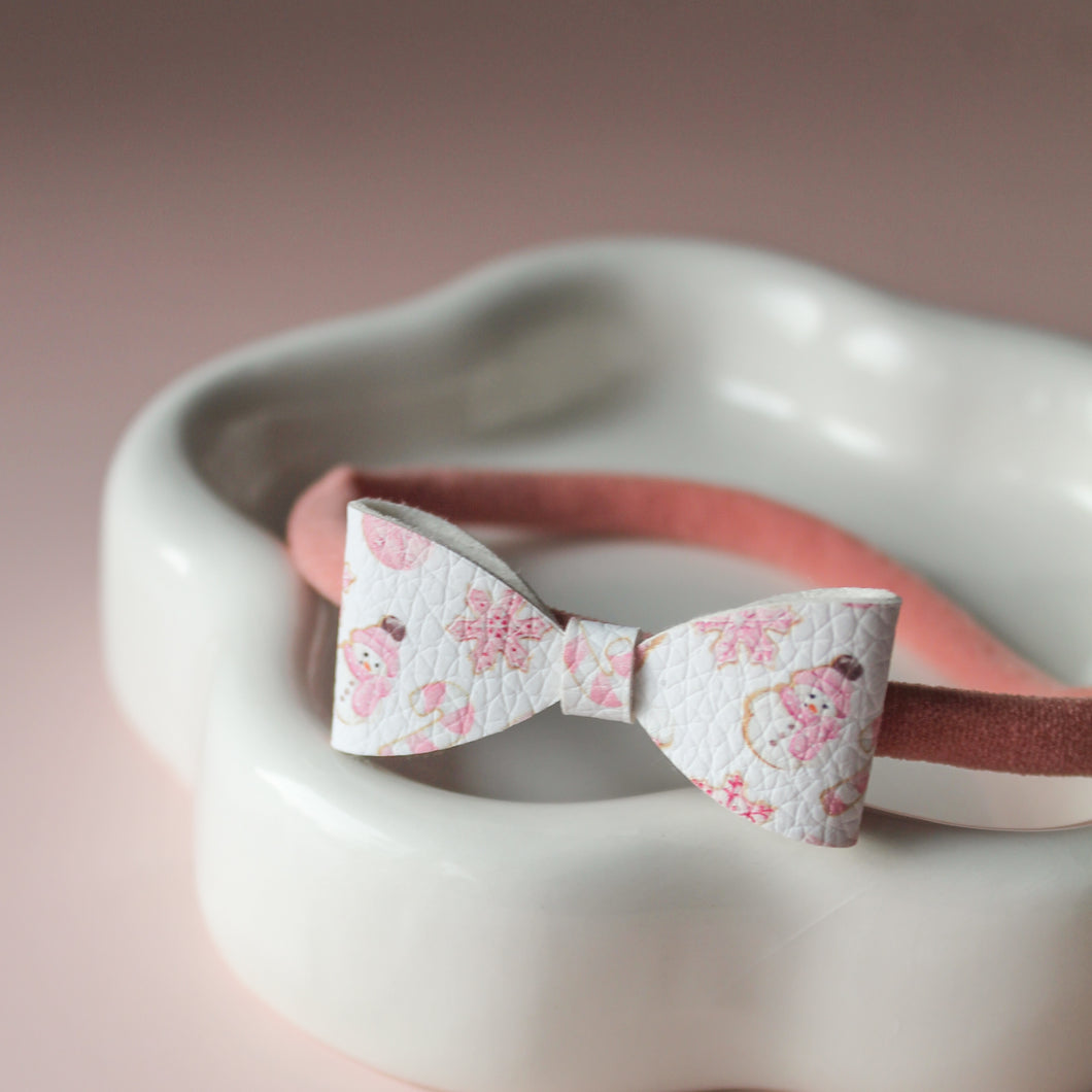 Haarbandje Cato kerstfiguren roze