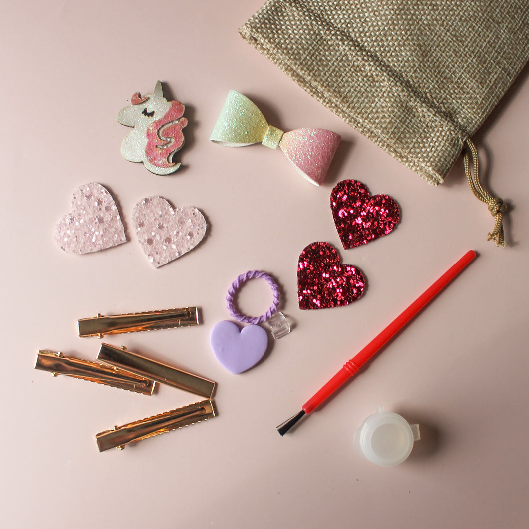 DIY haarspeldjes knutselpakket - eenhoorns en regenbogen