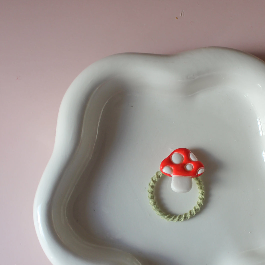 Haarelastiekje paddenstoel small