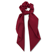 Afbeelding in Gallery-weergave laden, scrunchie met lint donker rood
