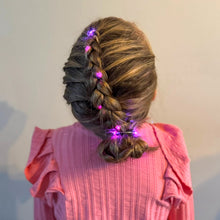 Afbeelding in Gallery-weergave laden, haarlampjes multicolour met 6 bloemenklemmetjes
